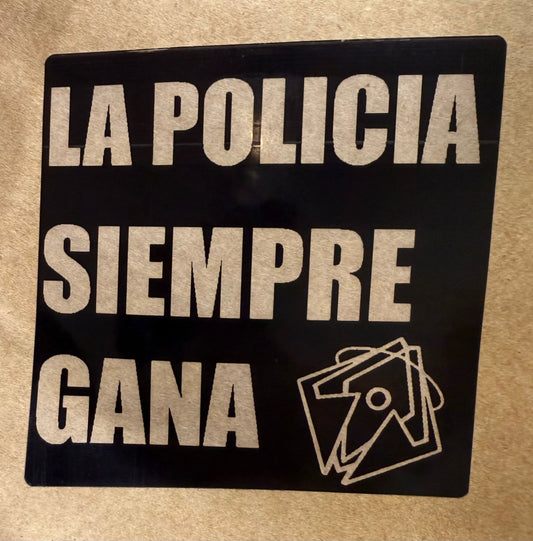 PEGATINA TRASPARENTE POLICIA