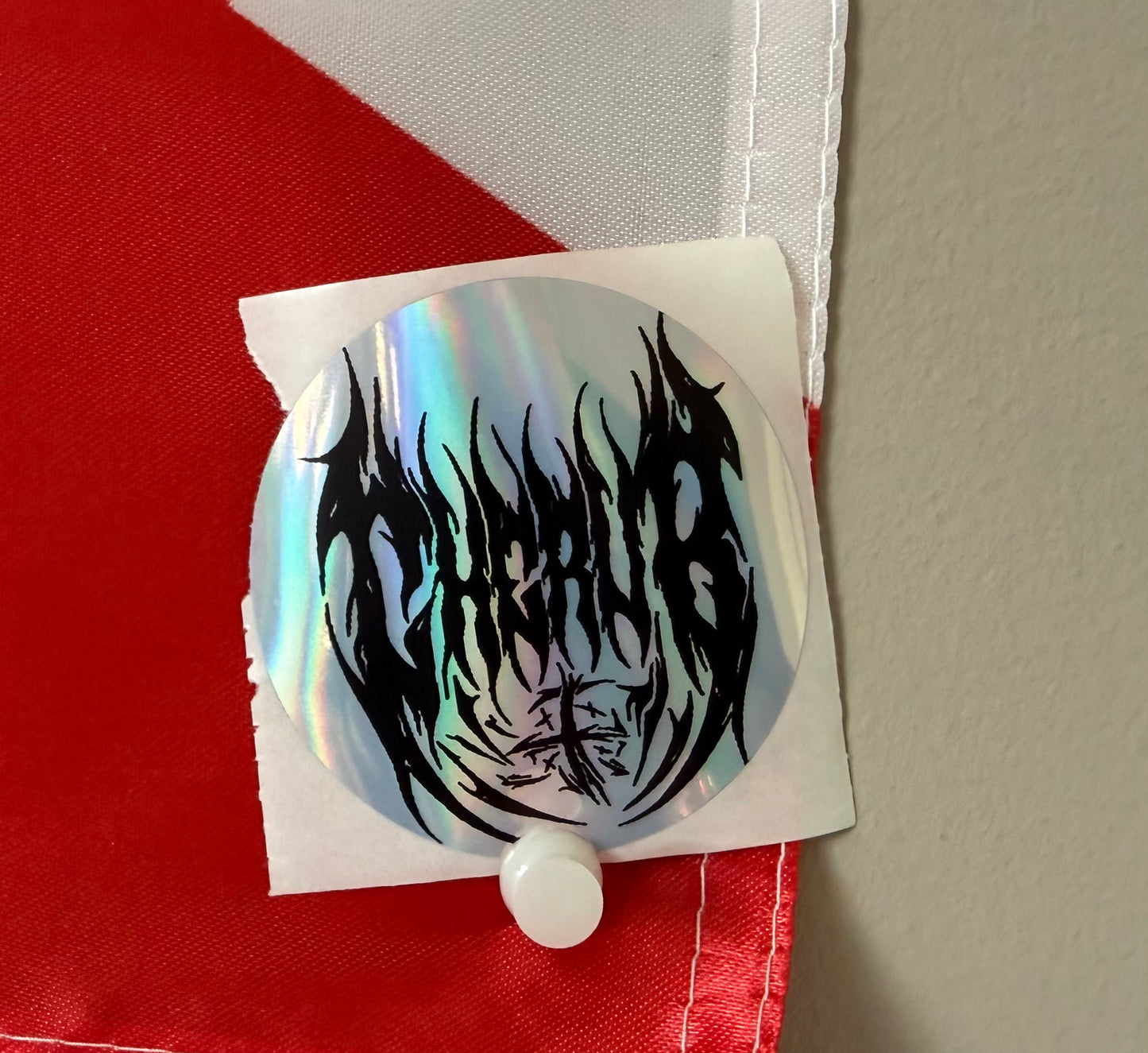 PEGATINA HOLOGRÁFICA METALCORE